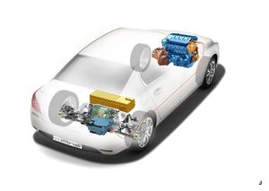Peugeot 508 HYbrid4 cutaway