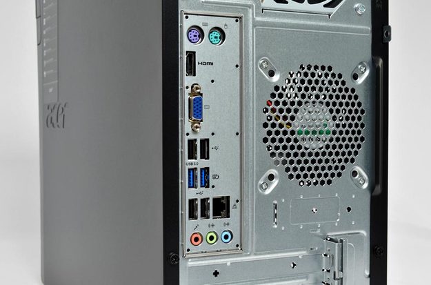 Acer Aspire M3985 Review rear ports desktop tower pc