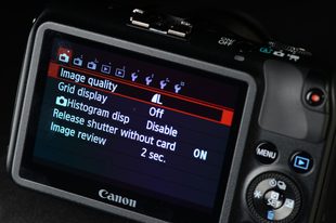 canon eos m micro four thirds camera rear lcd
