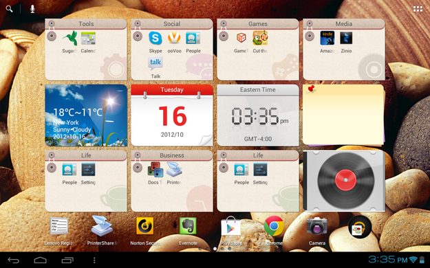 Lenovo Ideapad A2109 review screenshot app folders tablet
