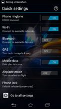 Motorola Droid Razr HD Review screenshot quick settings android smartphone