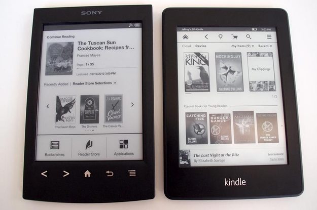 Sony Reader review kindle comparison front ereader