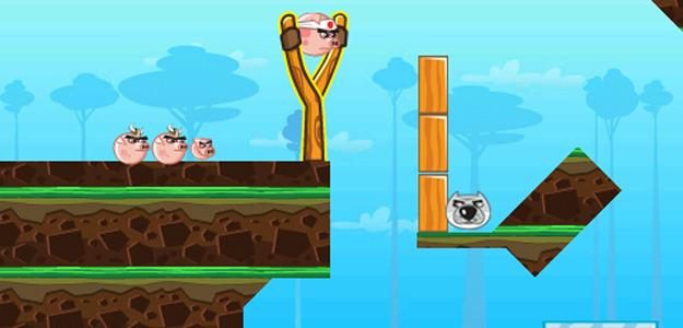 angry pigs screenshot blackberry app game