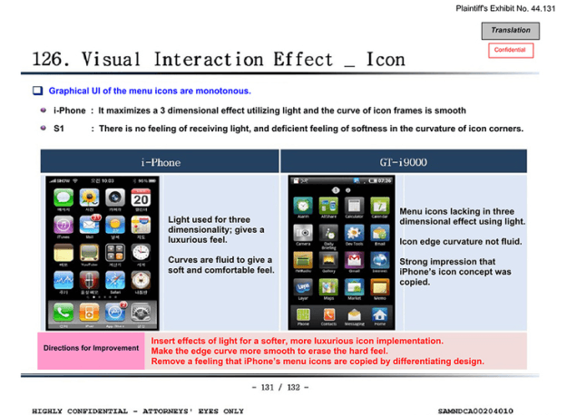 Apple vs Samsung evidence