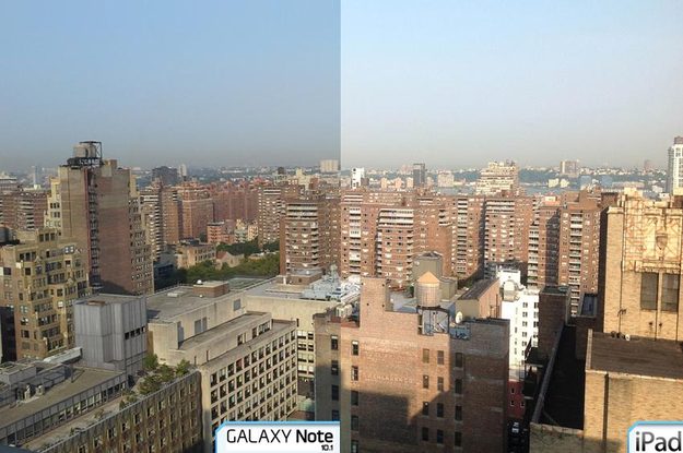 galaxy note 10.1 tablet review camera sample outside city ipad COMPARISON samsung tablet apple