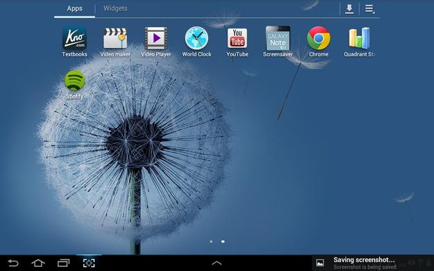 galaxy note 10.1 tablet review homescreen screenshot samsung tablet