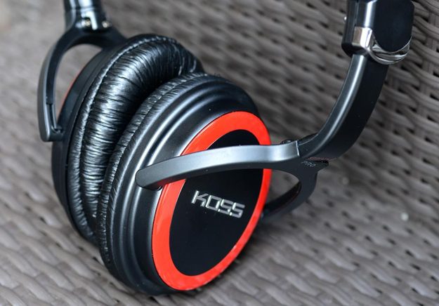 koss striva pro review headphones earcup angle
