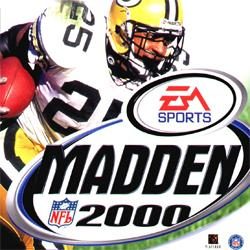 Barry Sanders on the cover of Madden 2000.