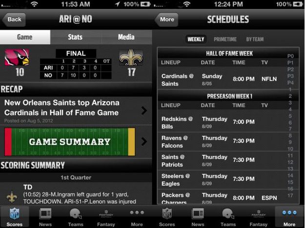 nfl 12 app screenshot football app