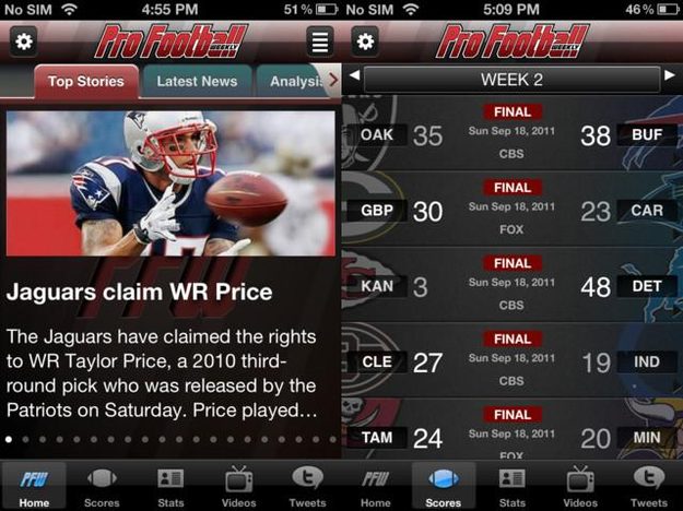 pro football insider screenshot nfl football app