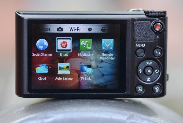 samsung wb150 review rear display point and shoot wifi camera