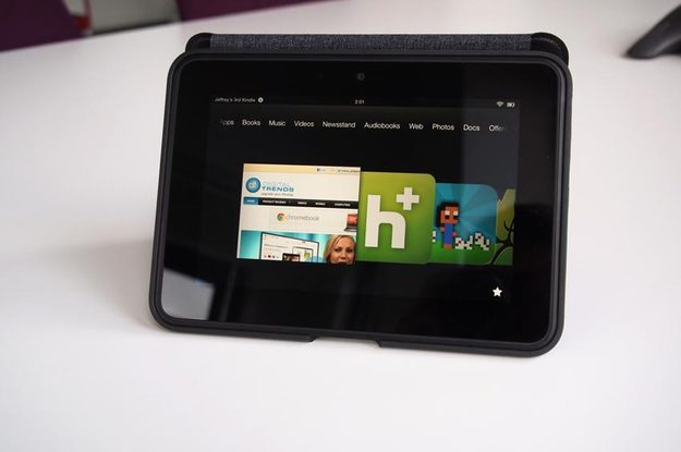 Amazon Kindle HD review case stand front android tablet