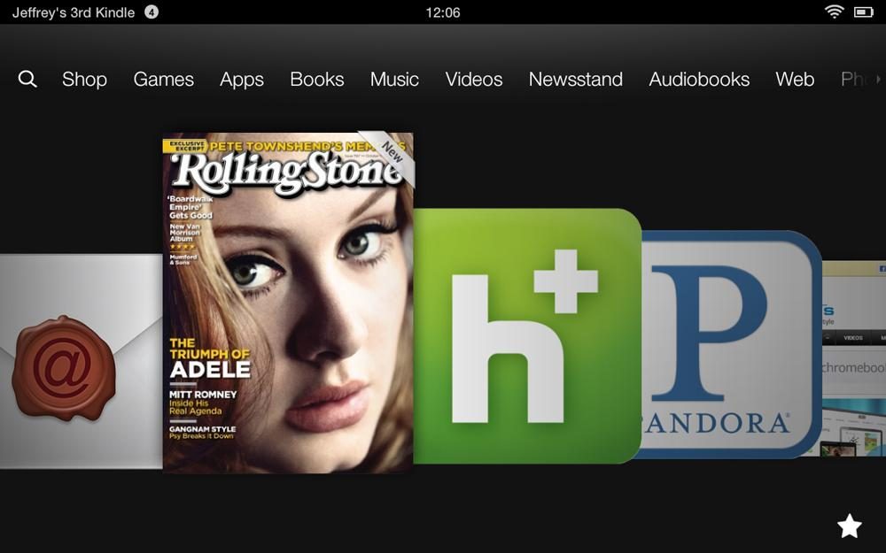 Amazon Kindle HD review screenshot apps android tablet