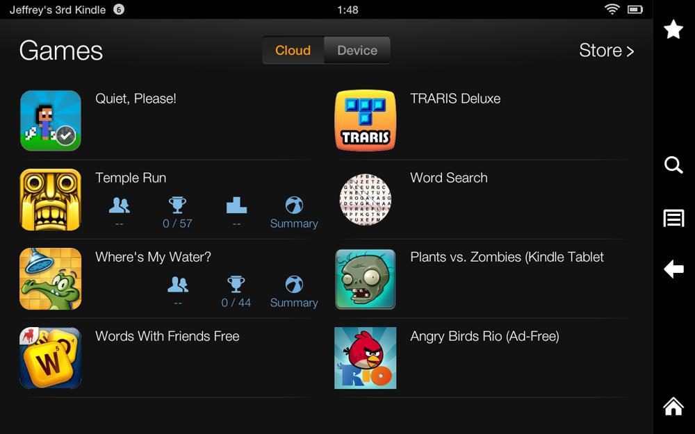 Amazon Kindle HD review screenshot games android tablet