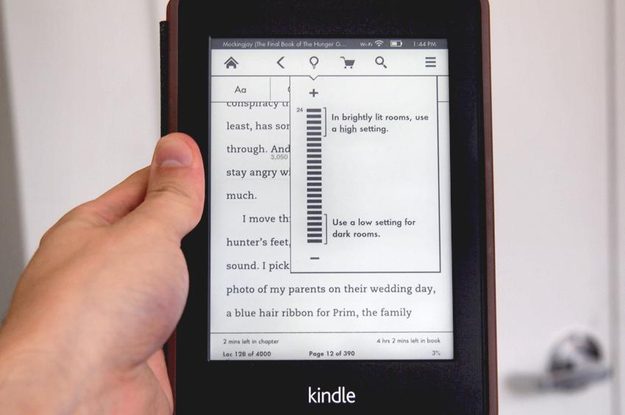 Amazon Kindle Paperwhite review brightness settings ereader