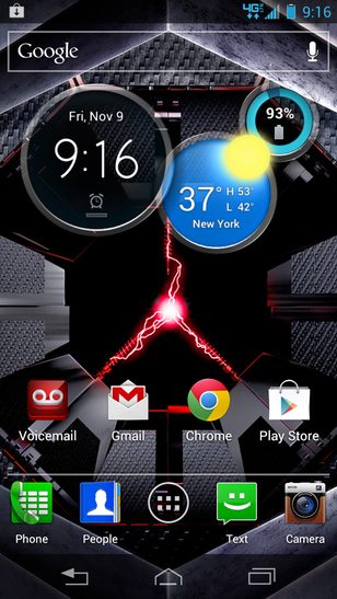 Droid RAZR MAXX HD review screenshot home screen motorola android smartphone