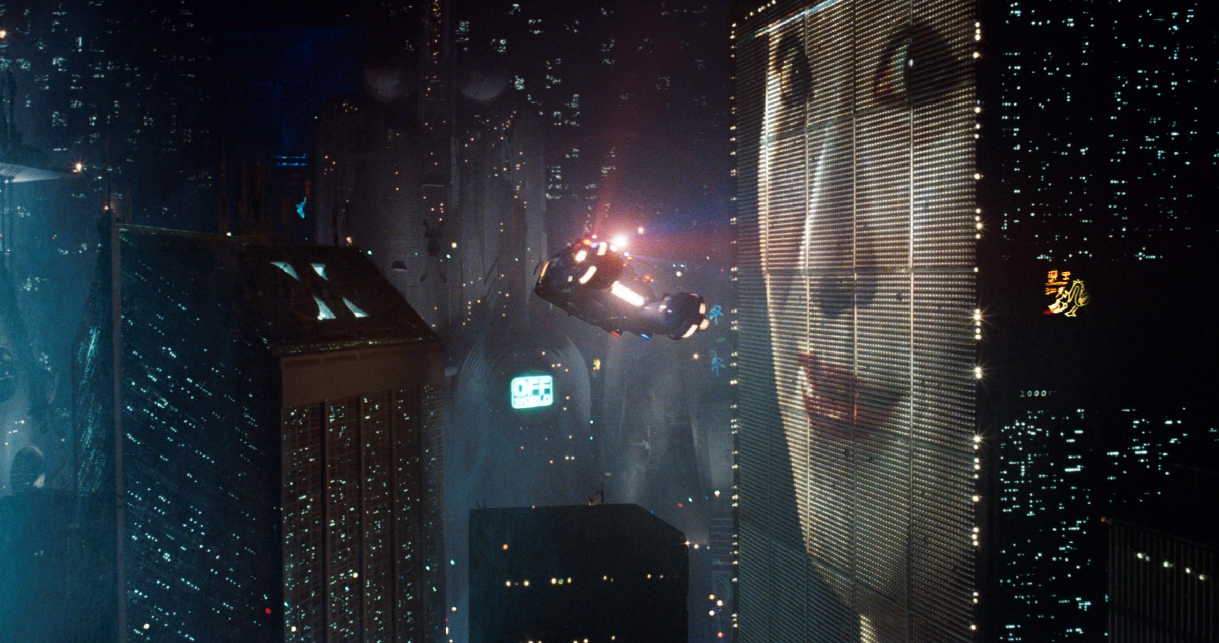 The Los Angeles skyline in "Blade Runner."