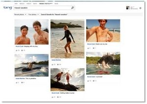 Friends Photos feature on bing