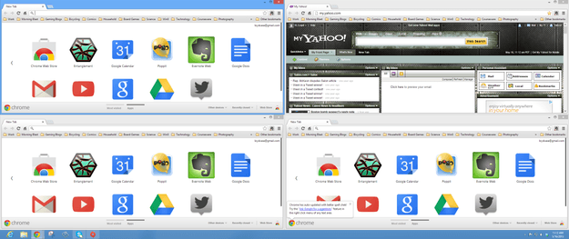 You can set the auto-tiling feature for up to four windows.