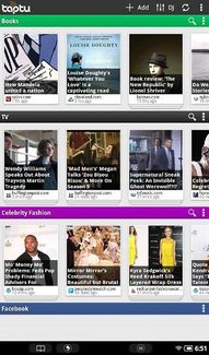 taptu screenshot social media sharing feed nook tablet app