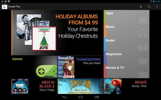 Google Nexus 10 review screenshot google play android tablet