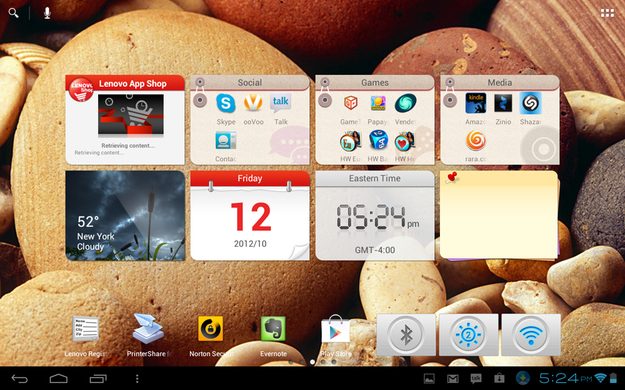 Lenovo IdeaTab S2110 review screenshot no open folder hybrid tablet