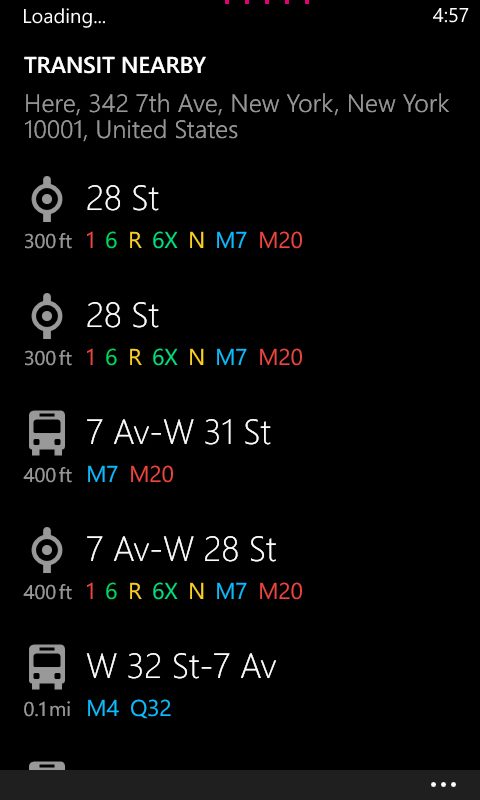 Nokia Lumia 810 review screenshot transit