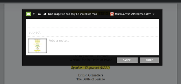 sharing non image files