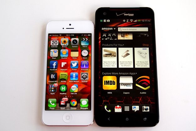 Droid DNA review side by side iphone 1080p smartphone