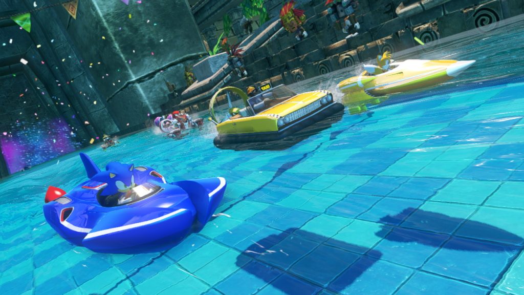 Sonic and other characters racing.