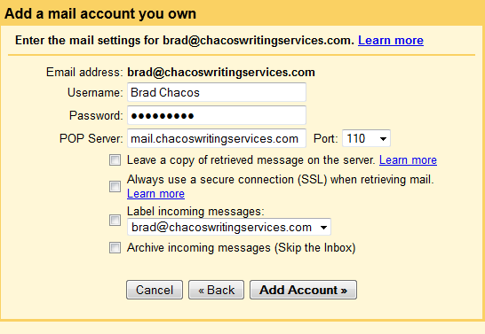 add new account gmail set up mail in windows 8