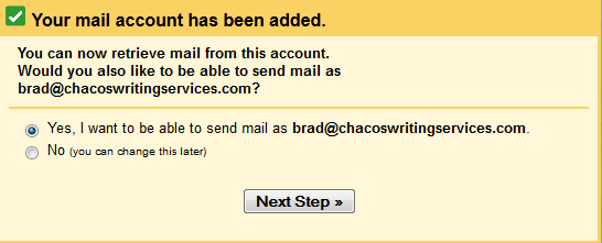 gmail account added set up email in windows 8
