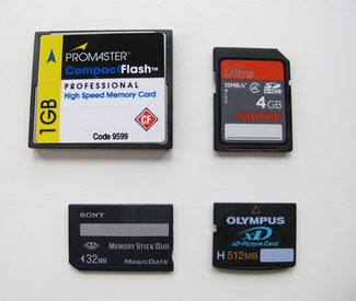 Not long ago, digital cameras utilized various competing formats of flash memory.