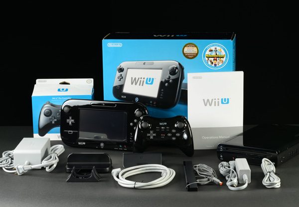 nintendo wii u out of box accessories gaming console