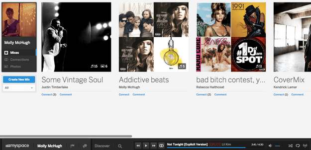 profile page mixes