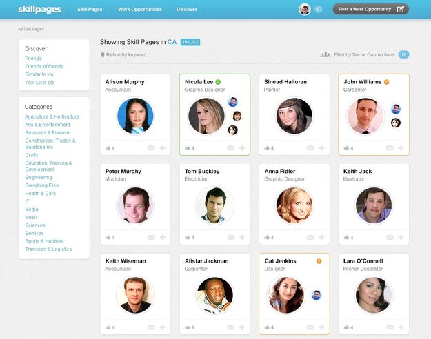 skillpages listing