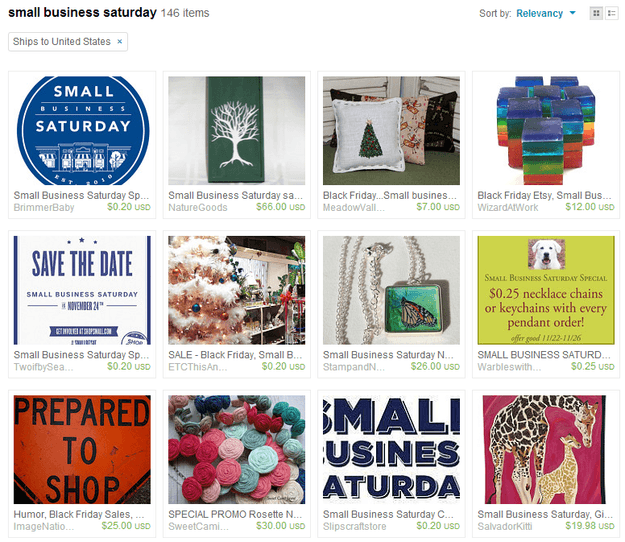 small biz saturday etsy