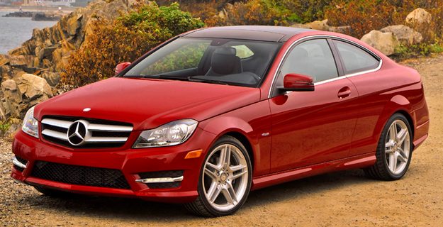 2013 Mercedes-Benz C-Class Coupe red
