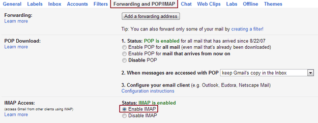 Gmail IMAP 2