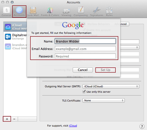 Gmail Account Add