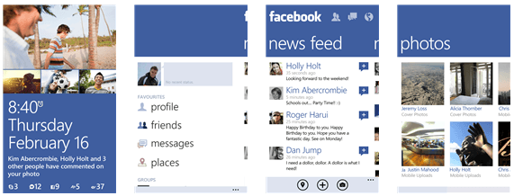 wp8 ui facebook