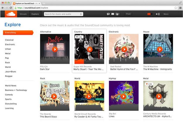 soundcloud explore