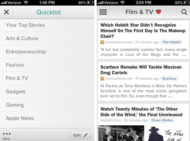 zite quicklist