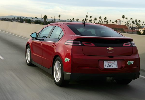 2013 Chevrolet Volt hybrid car back angle left