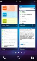 Blackberry Z10 review screenshot home screen
