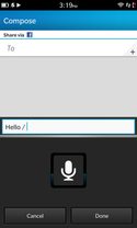Blackberry Z10 review screenshot status update