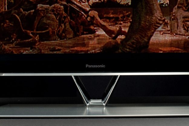 Panasonic TC P60zt60 review front stand closeup