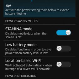 Sony Xperia Z review screenshot power management