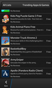 BlackBerry 10 World app store