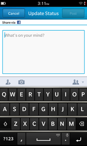 BlackBerry 10 keyboard